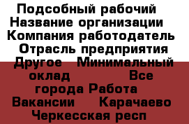 Подсобный рабочий › Название организации ­ Компания-работодатель › Отрасль предприятия ­ Другое › Минимальный оклад ­ 15 000 - Все города Работа » Вакансии   . Карачаево-Черкесская респ.